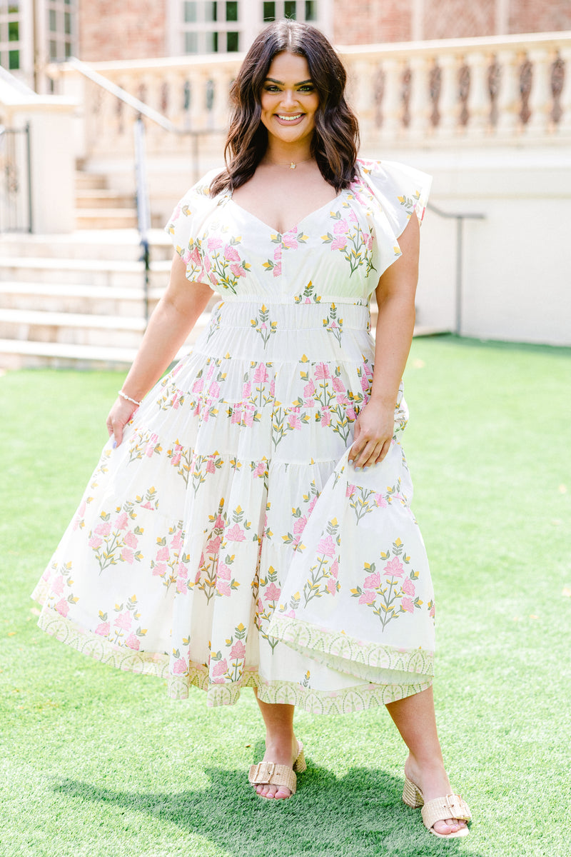 Women's Frolicking In The Countryside Dress, White