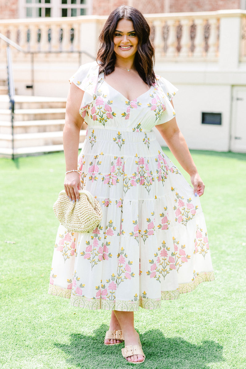 Women's Frolicking In The Countryside Dress, White Women's Frolicking In The Countryside Dress, White