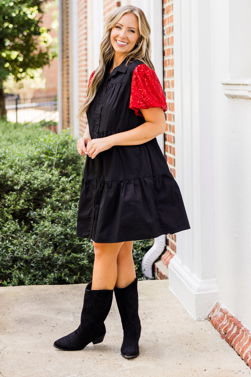 black game day dress Glam Dress, Red – Chic Soul 100% Polyester Care embellishment_Beading Fit:Athletic Tvilum Portland 6 Drawer