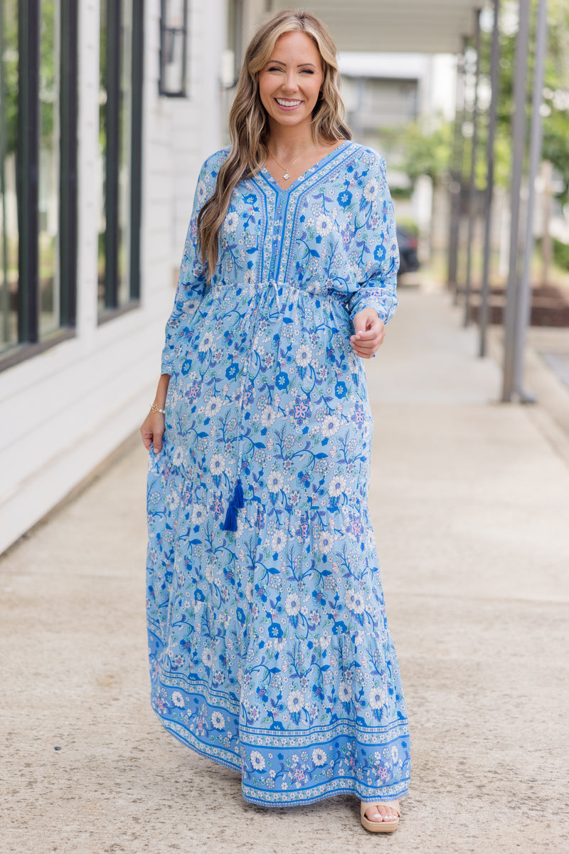 Women's Get Me To The Resort Dress, Blue | Size: 3X By Chic Soul Women's Get Me To The Resort Dress, Blue | Size: 3X By Chic Soul