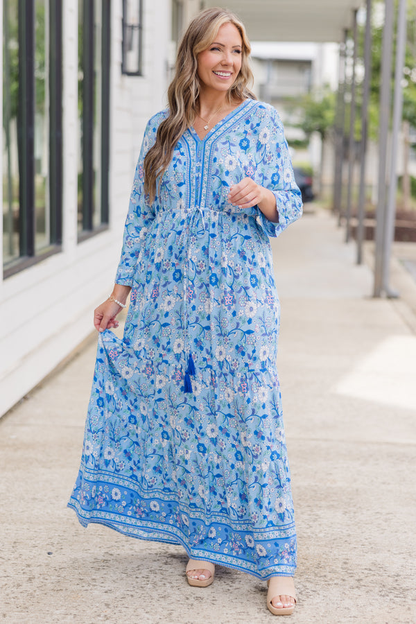 Women's Get Me To The Resort Dress, Blue | Size: 3X By Chic Soul Women's Get Me To The Resort Dress, Blue | Size: 3X By Chic Soul