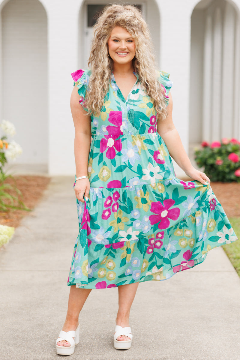 Get My Attention Dress, Mint – Chic Soul