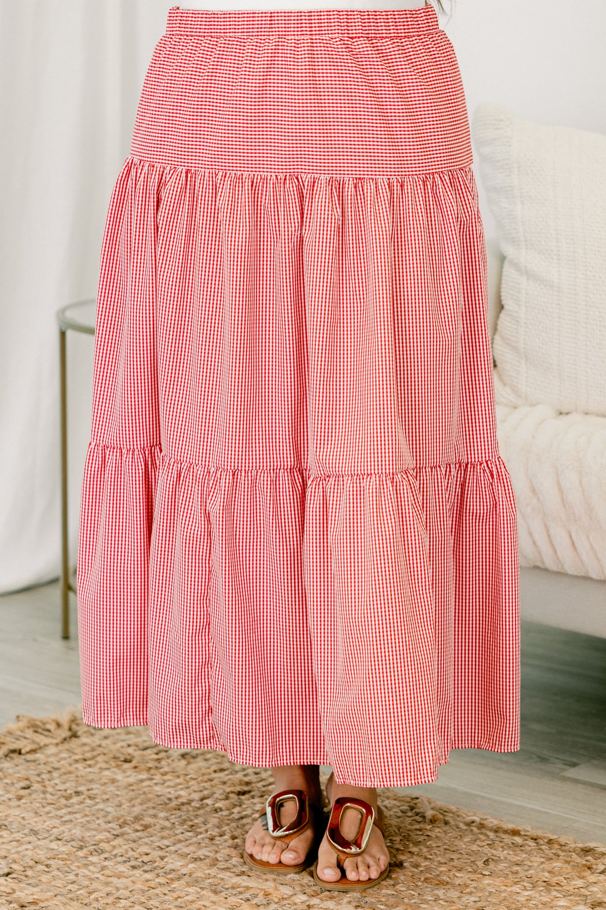 Said In Stride Skirt, Red – Chic Soul