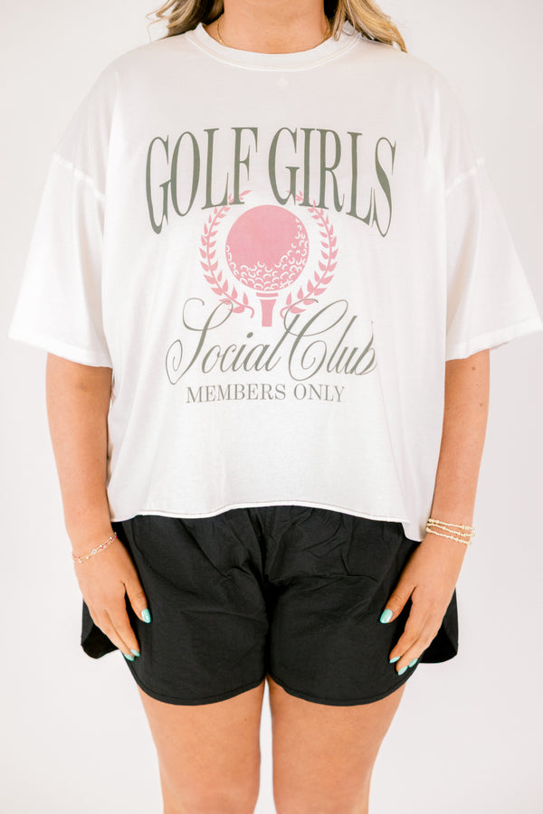 Chic Soul plus size clothing, white short sleeve cropped graphic tee with vintage style 