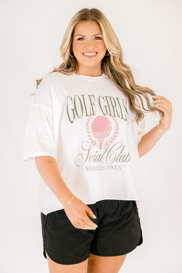 Chic Soul plus size clothing, white short sleeve cropped graphic tee with vintage style 