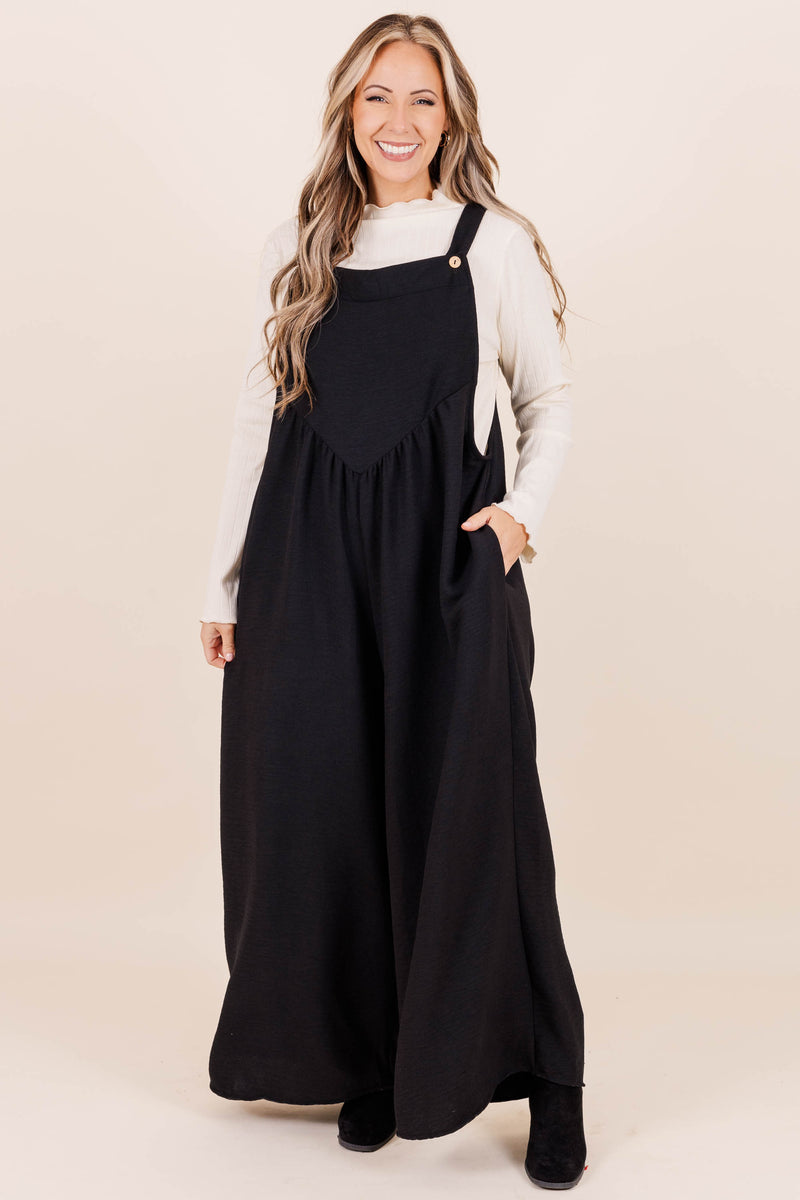 Women's Got To Laugh Jumpsuit, Black | Size: 1X By Chic Soul Women's Got To Laugh Jumpsuit, Black | Size: 1X By Chic Soul