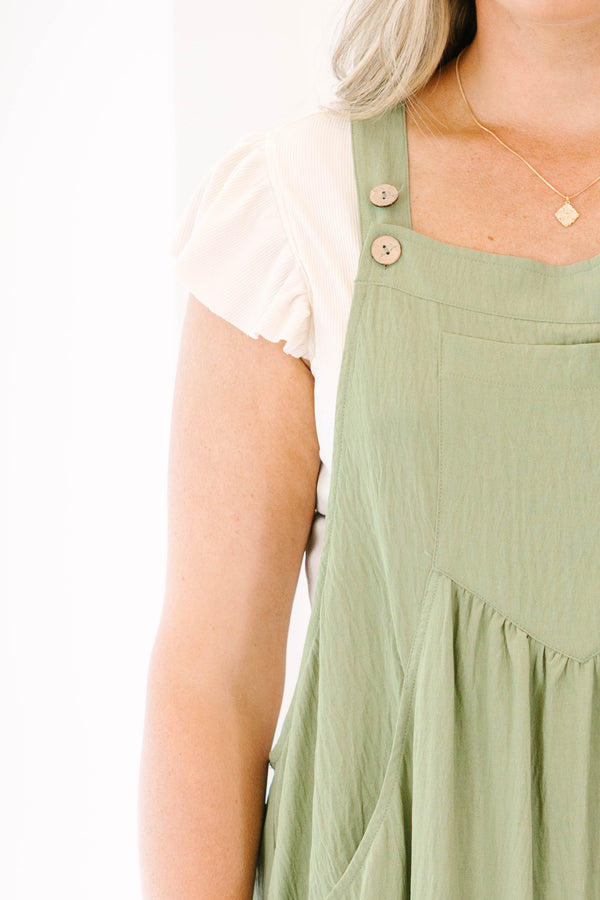 Chic Soul plus size clothing, sage bib style midi dress