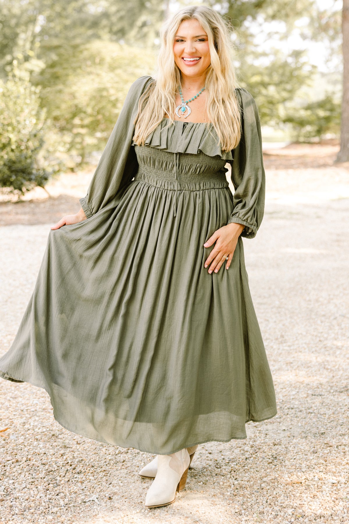 Women's Grace Filled Dress, Green
