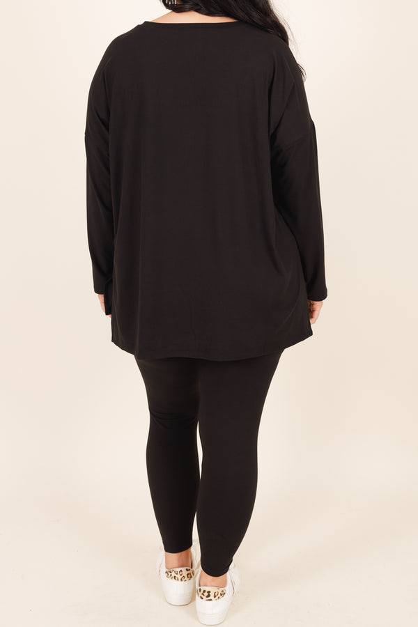 Chic Soul plus size clothing, black lounge set