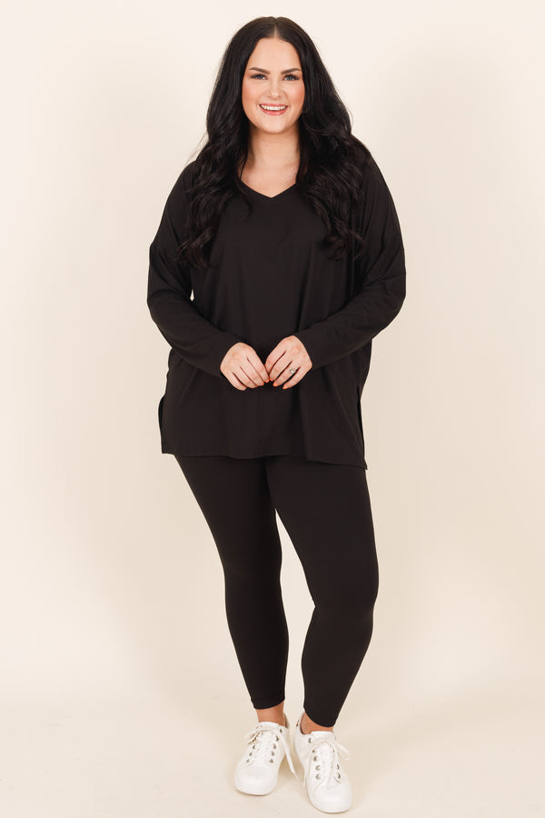 Chic Soul plus size clothing, black lounge set