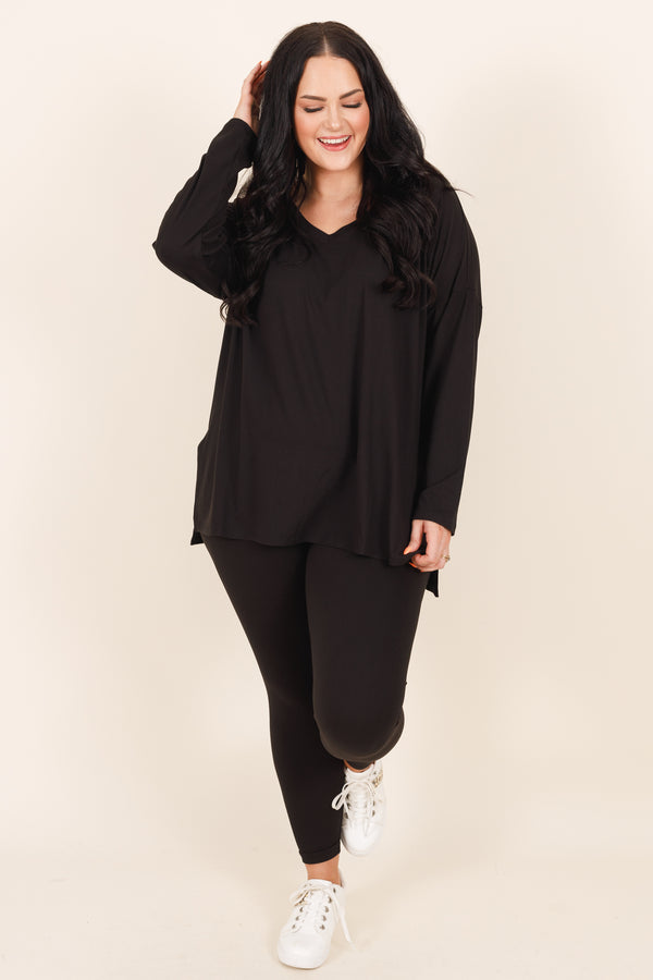 Chic Soul plus size clothing, black lounge set