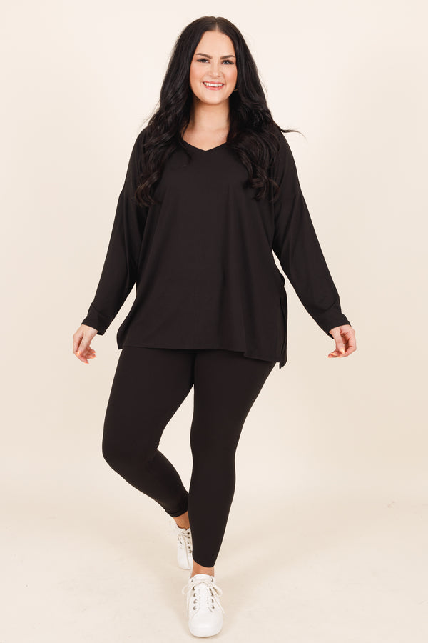 Chic Soul plus size clothing, black lounge set