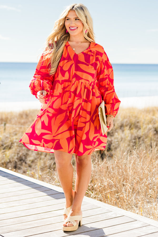Women's Happy All Weekend Dress, Red | Size: 2X By Chic Soul Women's Happy All Weekend Dress, Red | Size: 2X By Chic Soul