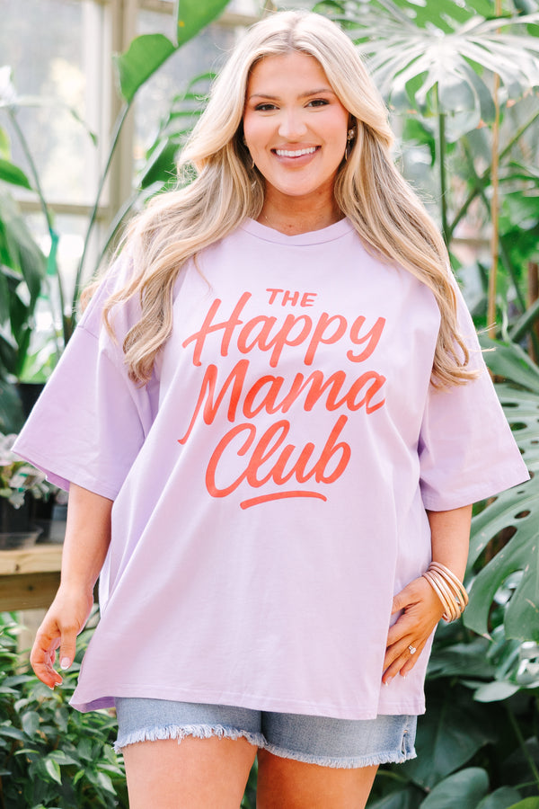Chic Soul plus size clothing, lilac short sleeve graphic tee with the saying 