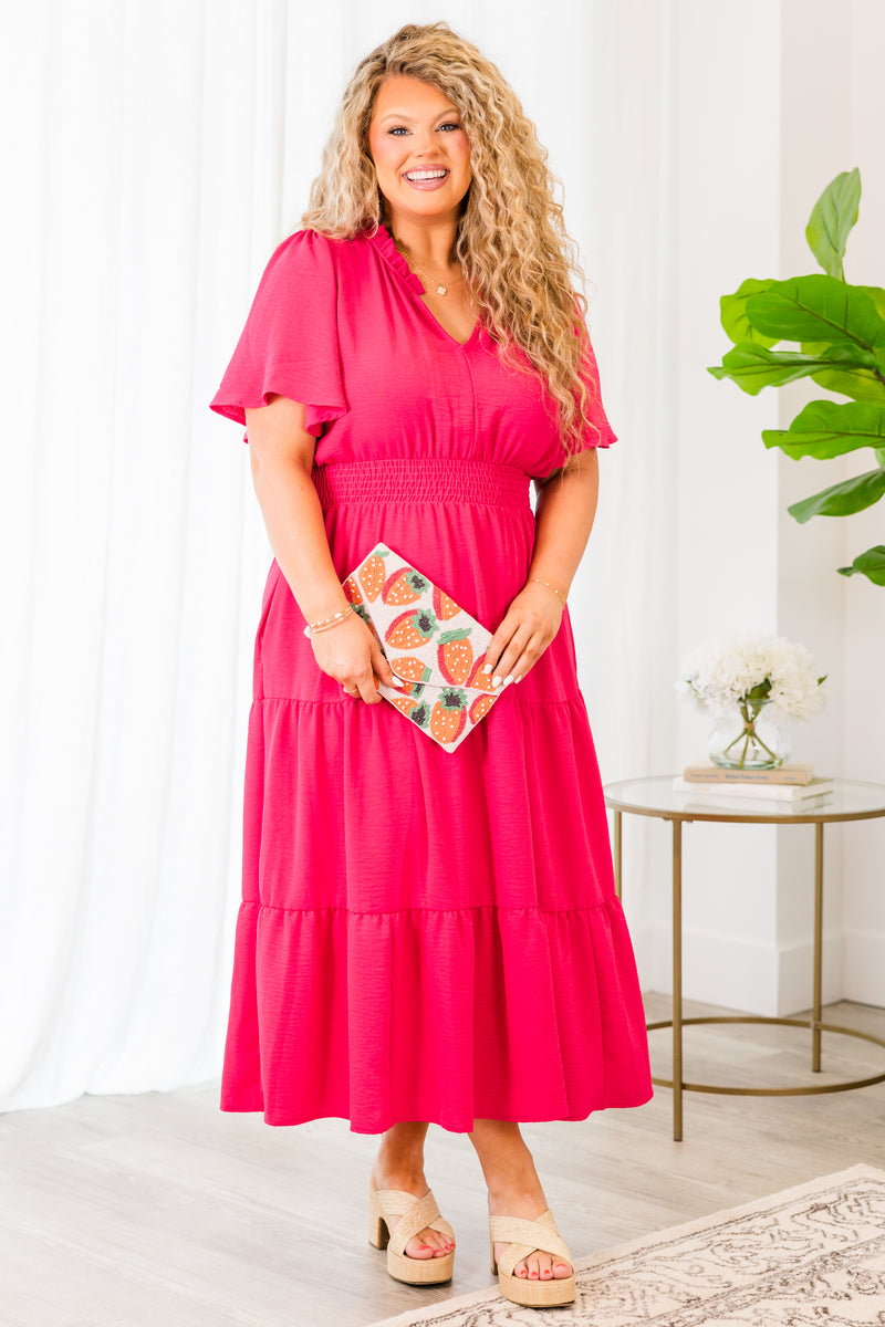 Women's Happy to Be Me Dress, Pink | Size: 3X by Chic Soul