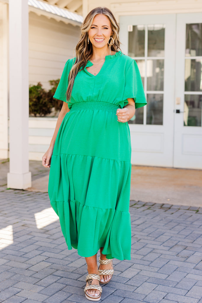 Happy To Be Me Dress, Green – Chic Soul