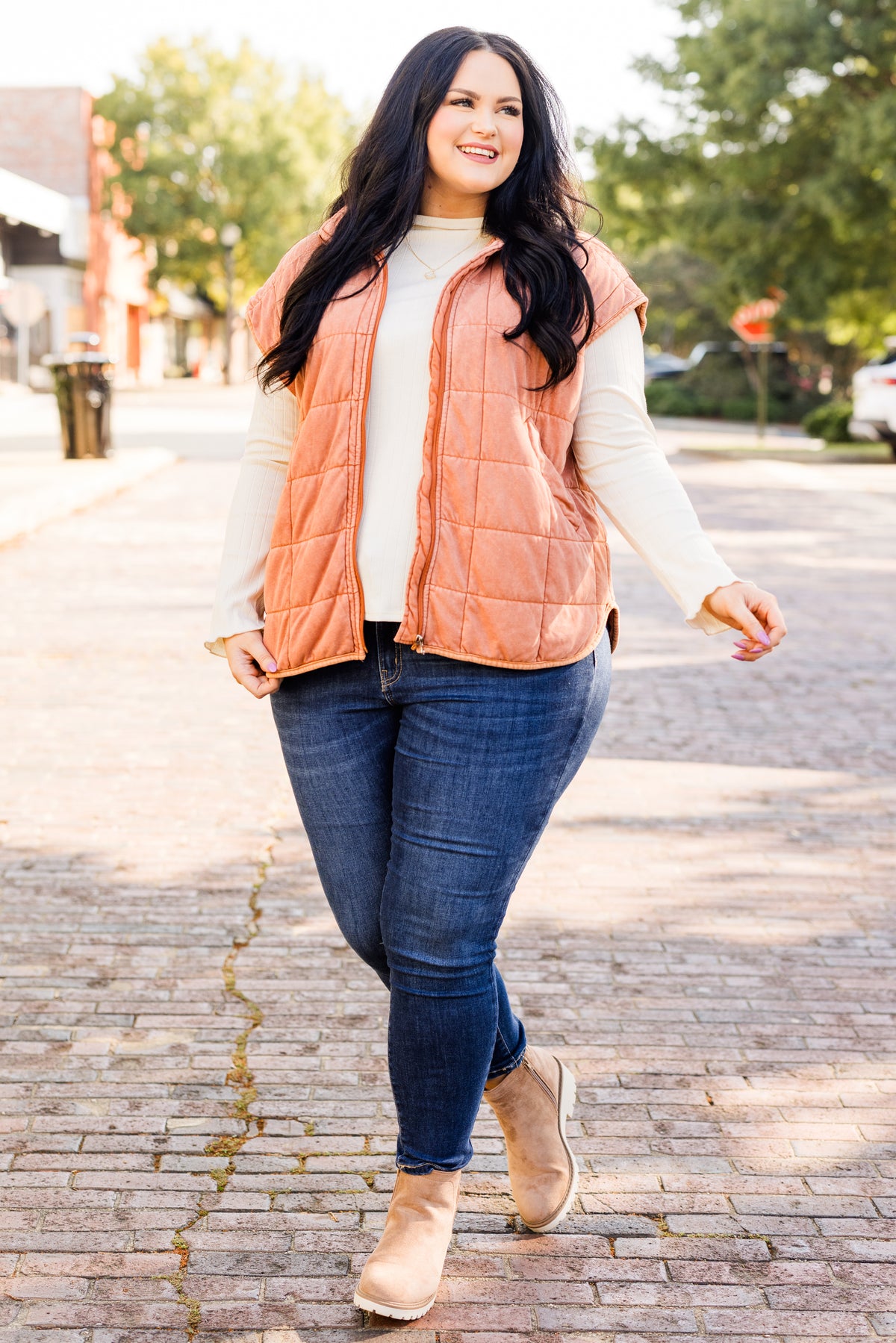 Cherish popular Denim Brown Vest size S