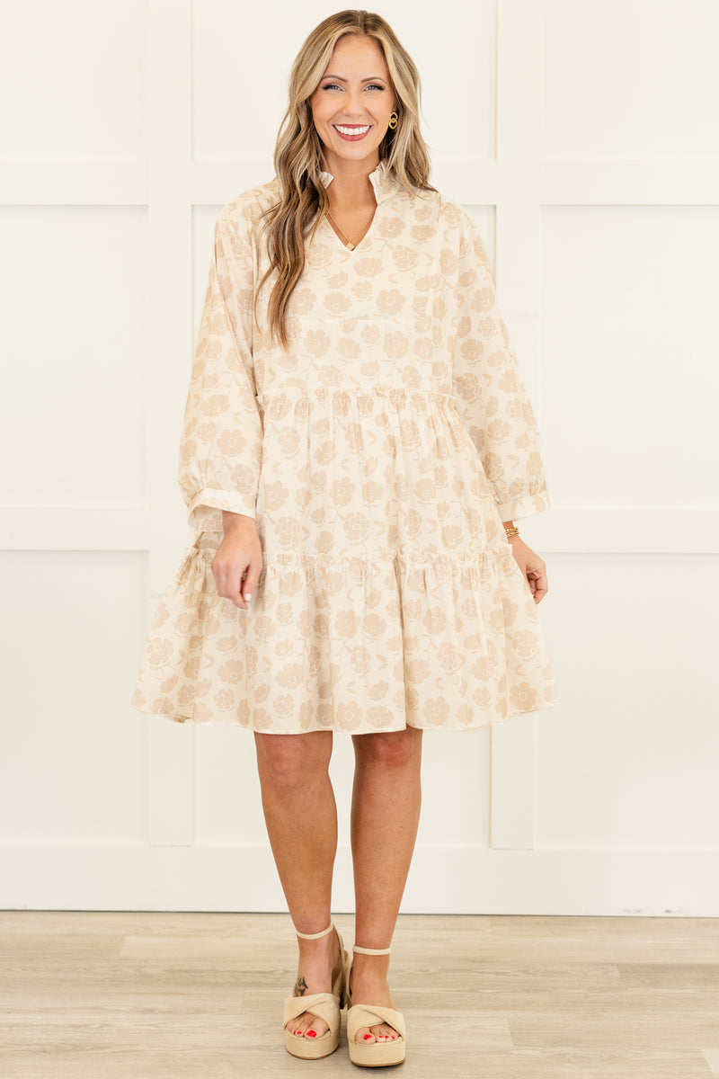 white christmas dresses Caroline Cream White Long Sleeves Dress / Floor length Satin Dress / Button  detail Simple Wedding Dress – Noire main image 0