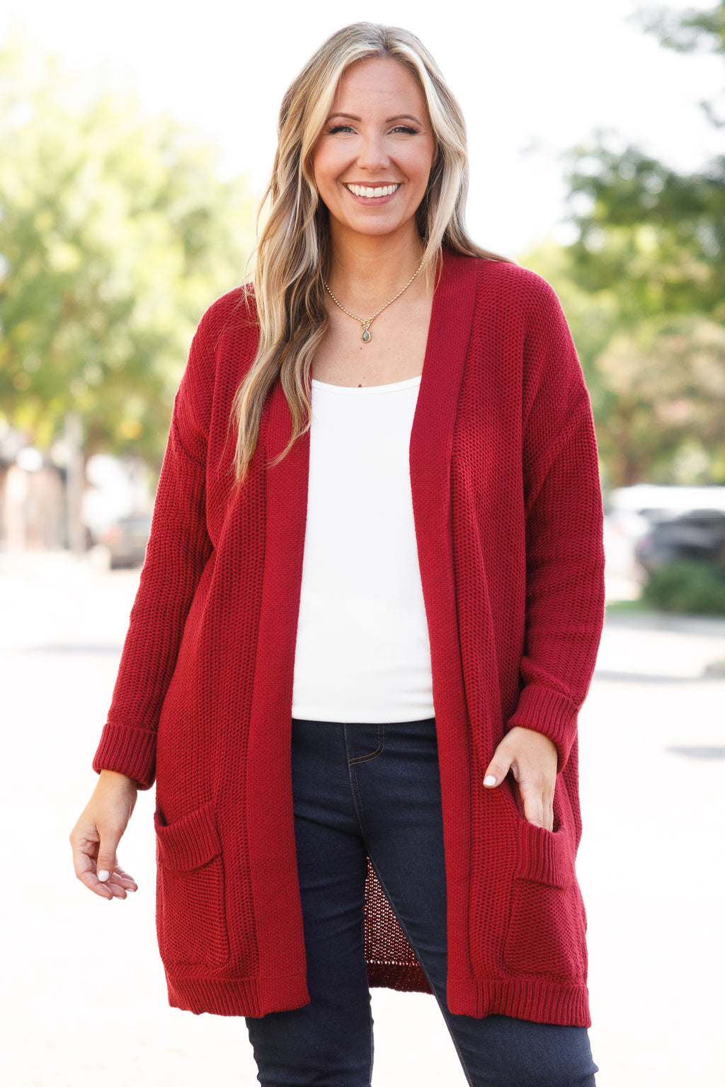 Burgundy 2025 boyfriend cardigan