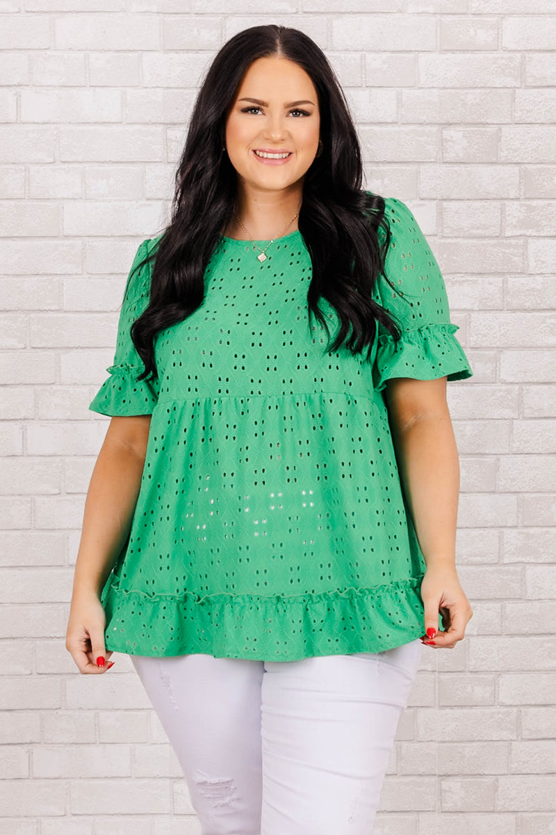 I Like You Best Top, Kelly Green – Chic Soul