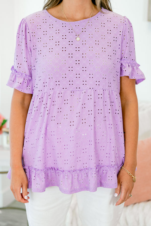 I Like You Best Top, Lilac