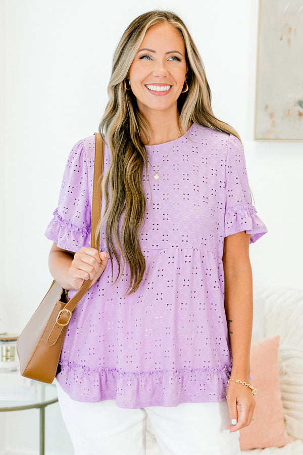 I Like You Best Top, Lilac