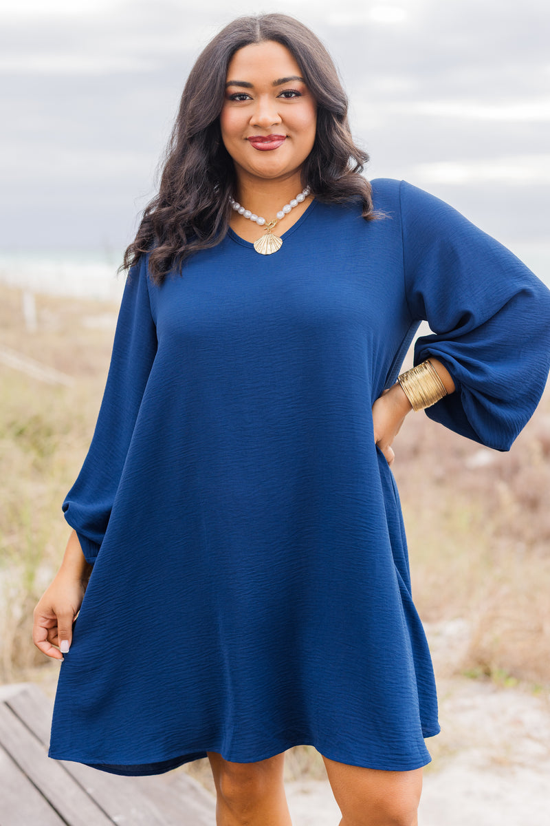 In Her Spare Time Dress, Navy – Chic Soul
