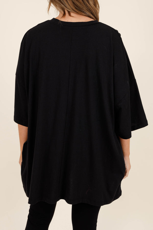 Chic Soul plus size clothing, black boyfriend Yellowstone graphic print tee