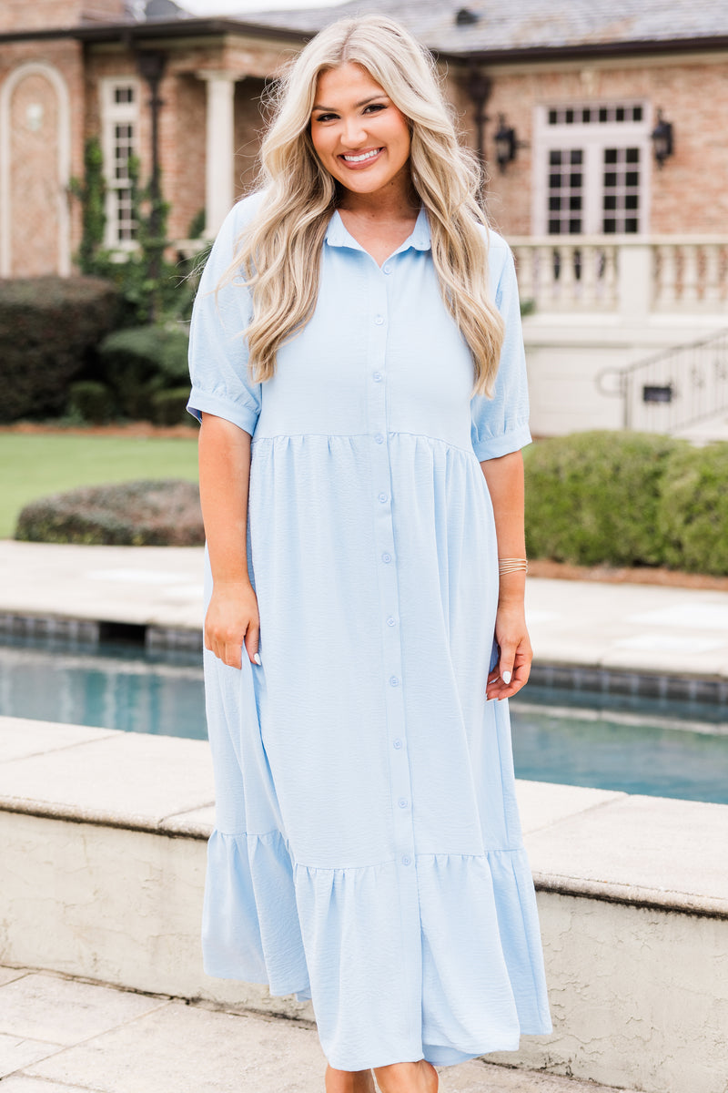 Women's In Your Happy Place Dress, Blue