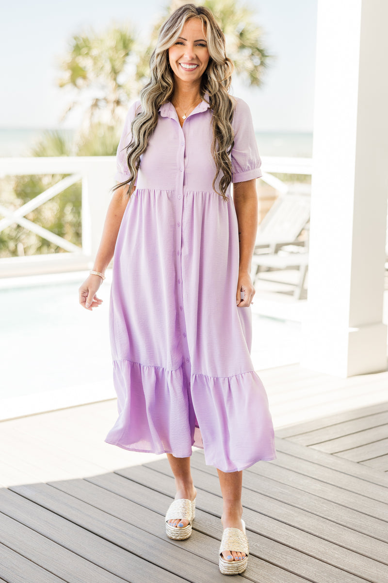 Women's In Your Happy Place Dress, Purple