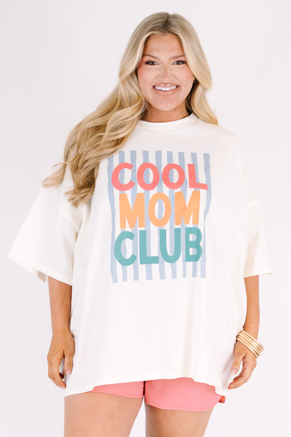 Chic Soul plus size clothing, ivory short sleeve graphic tee with the saying 