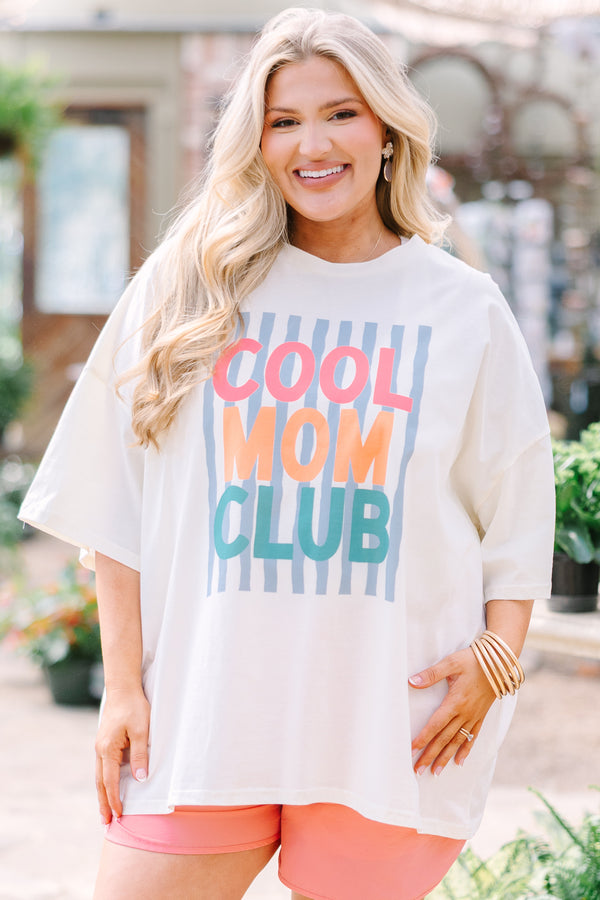 Chic Soul plus size clothing, ivory short sleeve graphic tee with the saying 