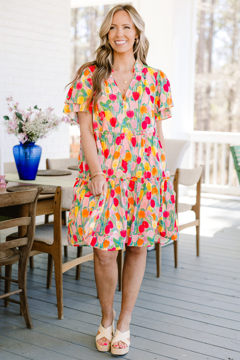 Into The Field Dress, Pink – Chic Soul