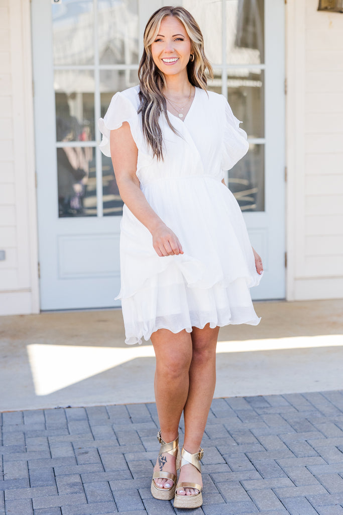 Iridescent Moon Dress, White – Chic Soul