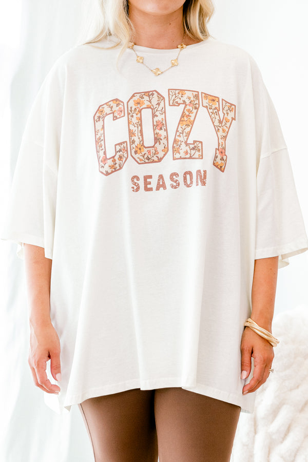 Chic Soul plus size clothing, Ivory short sleeve tee with the saying 