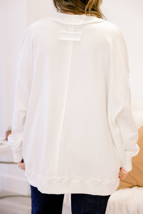 Chic Soul plus size clothing, off white long sleeve mock neck pullover with “Mama” written in fall colored varsity script
