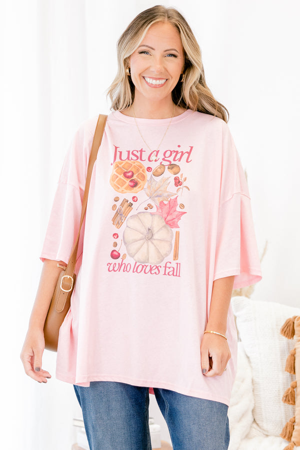 Chic Soul plus size clothing, dusty pink short sleeve graphic tee with the saying 