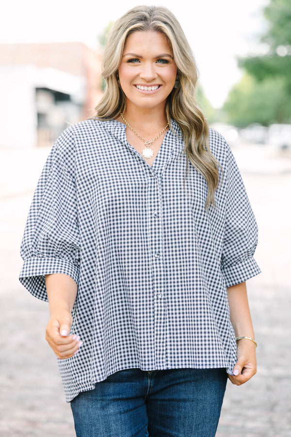 Keep Looking Up Tunic, Navy