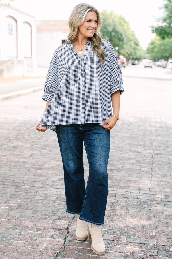 Keep Looking Up Tunic, Navy