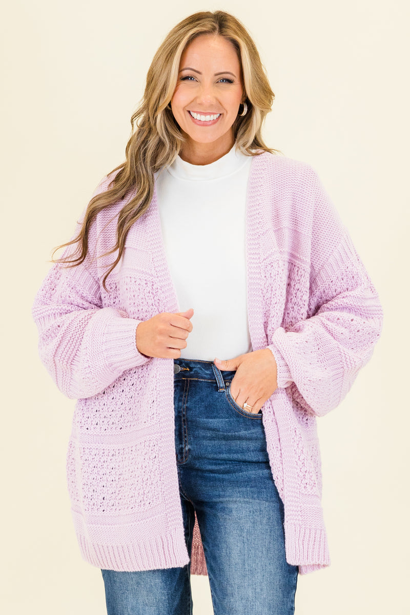 Keepin' Cozy Cardigan, Lavender – Chic Soul