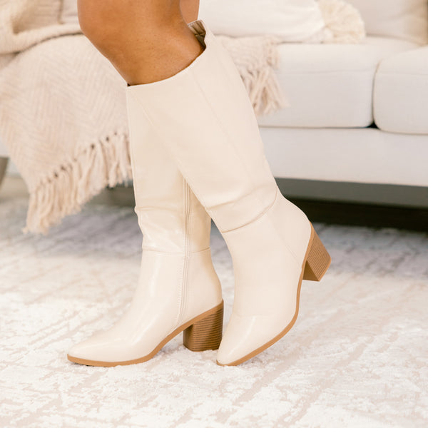 Keeping Close Steps Boots, Bone