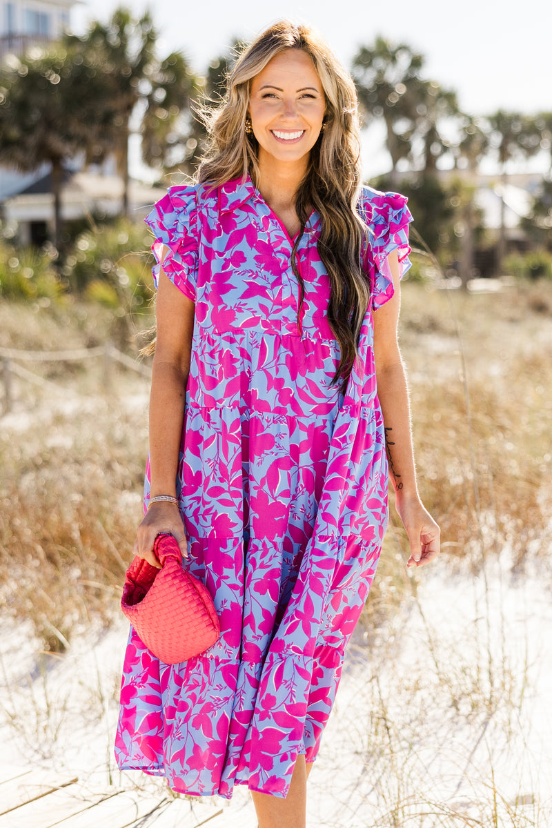 Kill My Time Midi Dress, Orchid Mix – Chic Soul