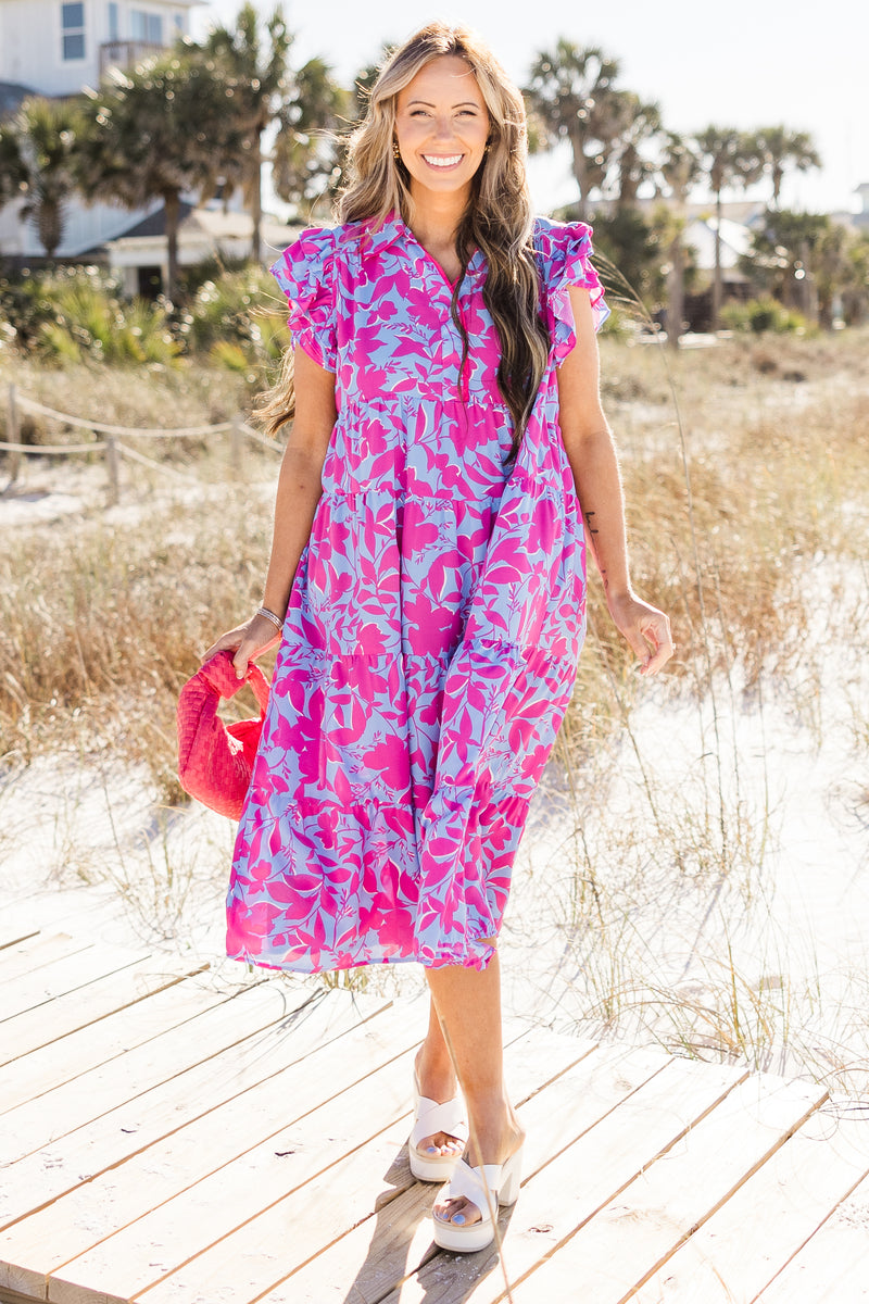 Kill My Time Midi Dress, Orchid Mix – Chic Soul