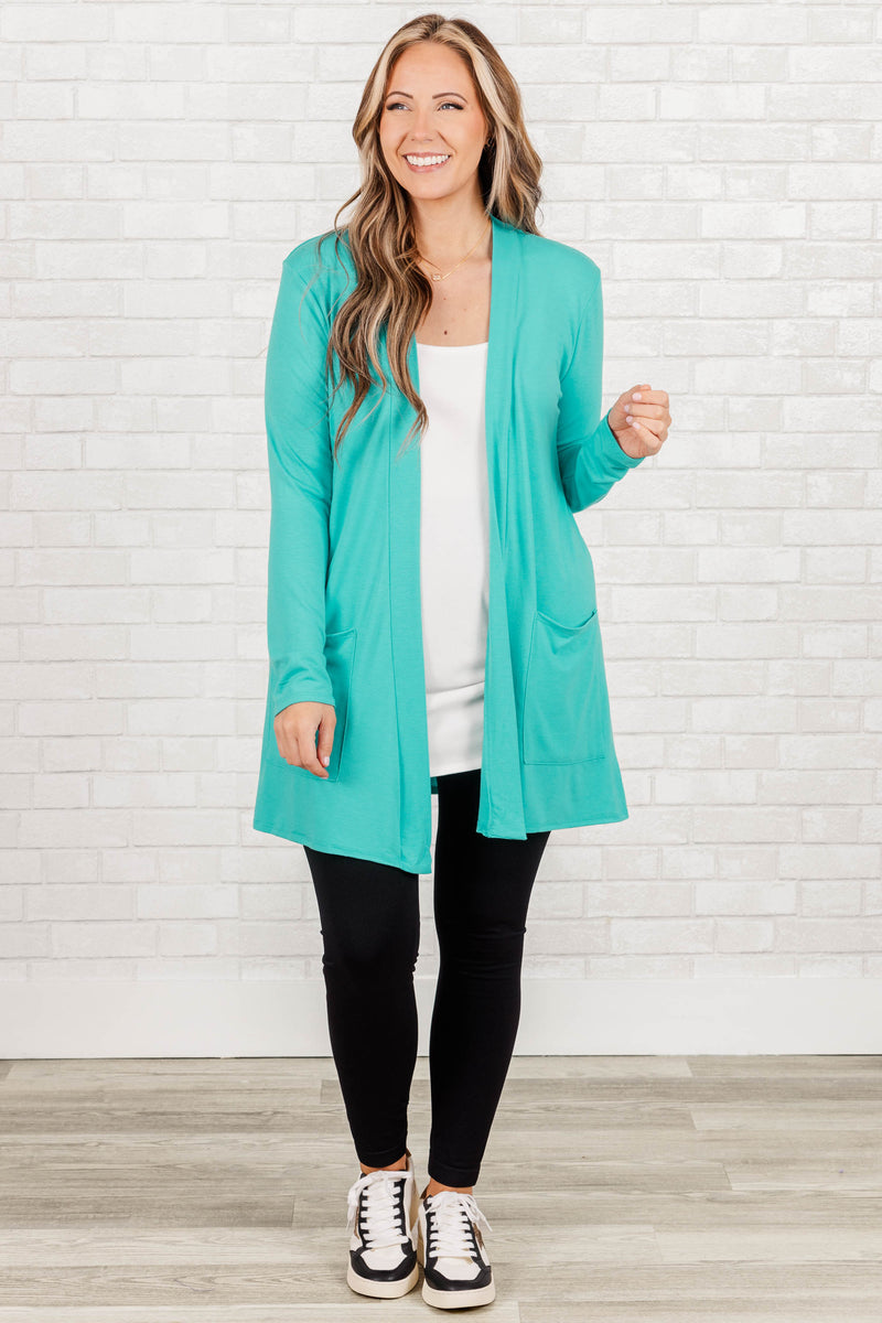 Light teal cardigan hotsell