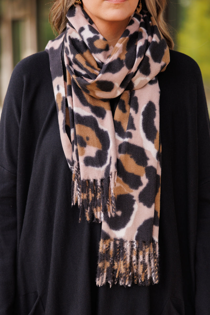 Leopard Printed Shawl Stylish Animal Print Scarf for Women 