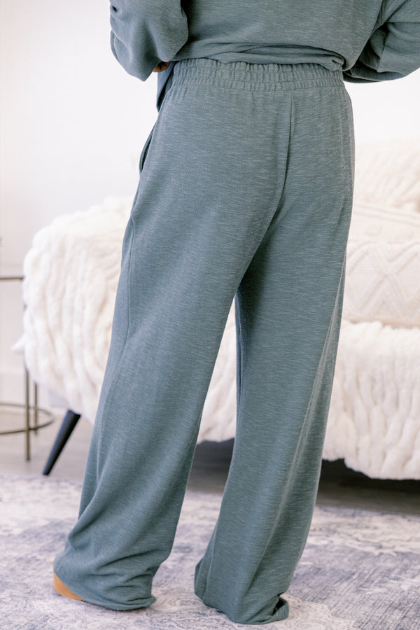 Chic Soul plus size clothing, ash grey long sleeve and straight leg lounge pant matching set 