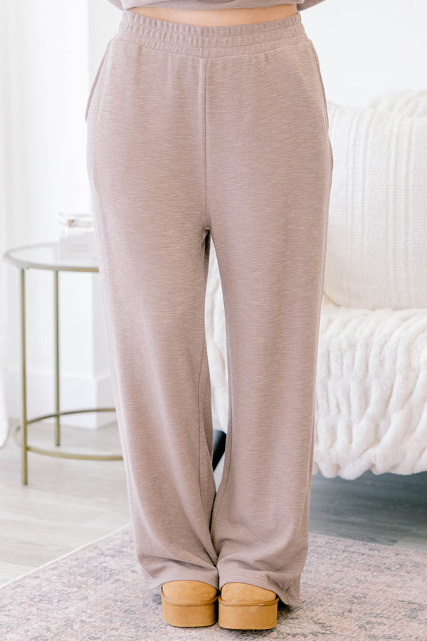 Chic Soul plus size clothing, light brown long sleeve and pants lounge set