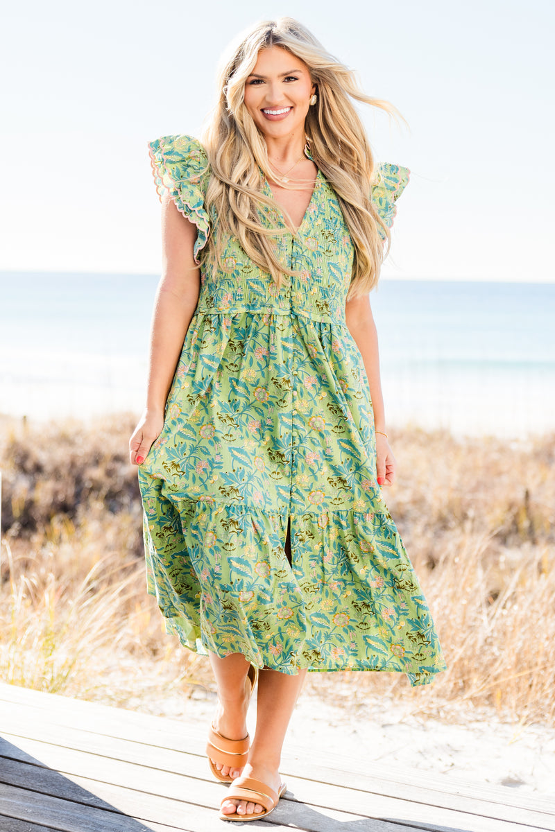 Learning To Grow Dress, Green – Chic Soul