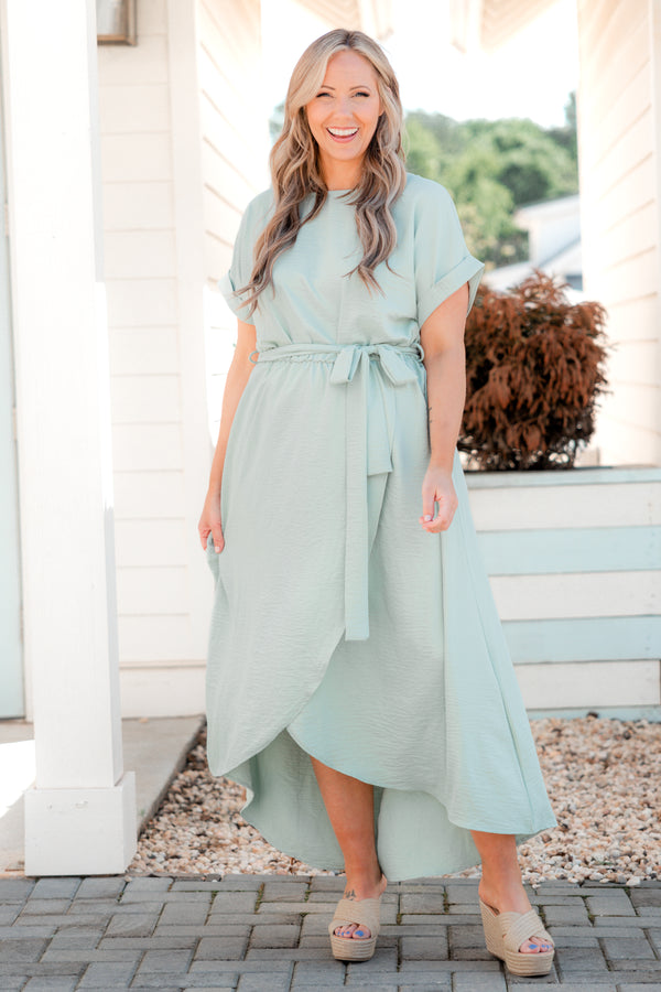 Women's Leave 'Em Stunned Dress, Green | Size: 1X By Chic Soul Women's Leave 'Em Stunned Dress, Green | Size: 1X By Chic Soul