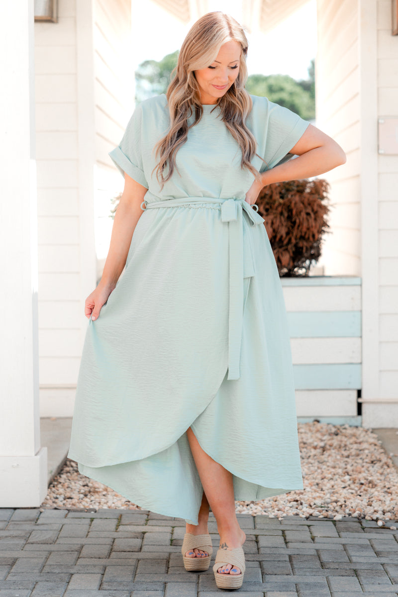 Women's Leave 'Em Stunned Dress, Green | Size: 1X By Chic Soul Women's Leave 'Em Stunned Dress, Green | Size: 1X By Chic Soul